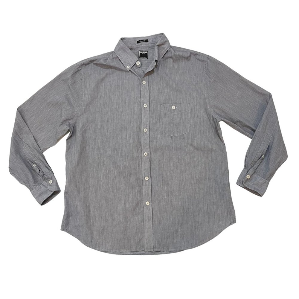Todd Snyder men's gray long sleeve button down shirt cotton classic fit sz L